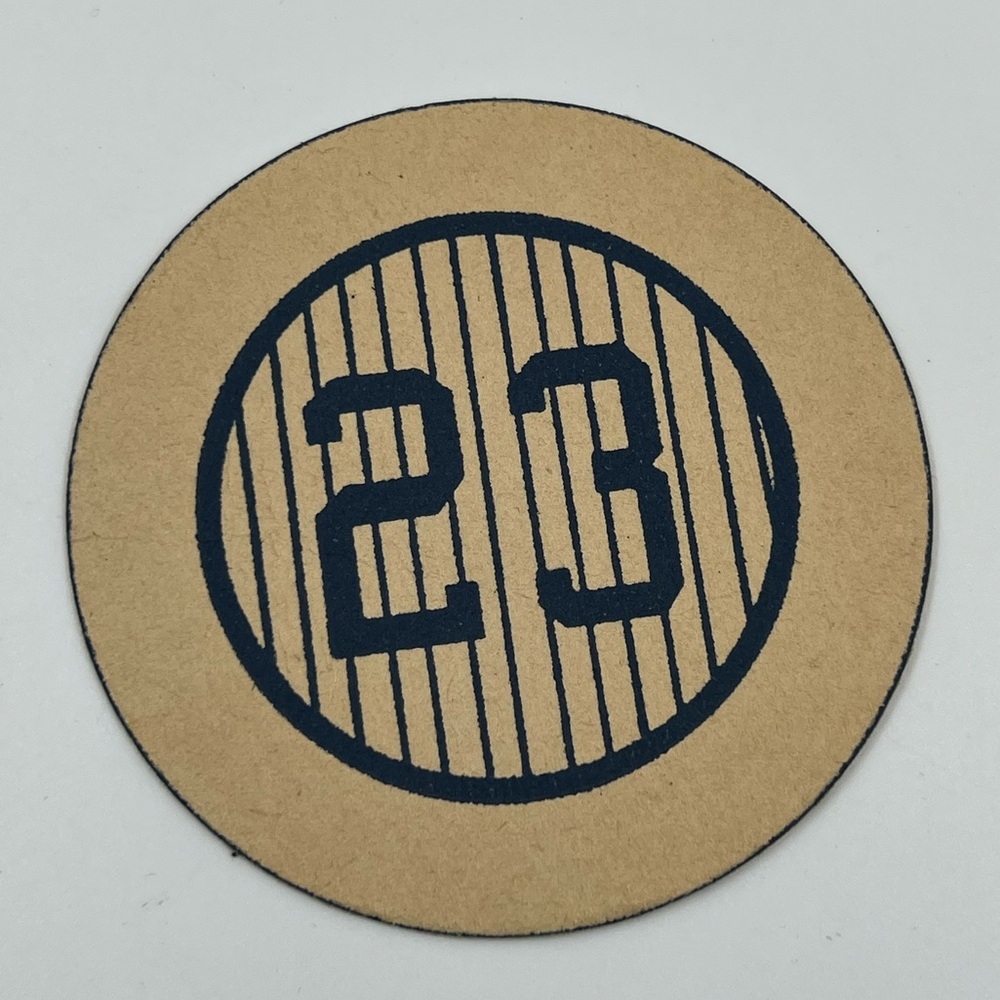 Vintage 1980s DON MATTINGLY New York Yankees Striped Restaurant Coaster